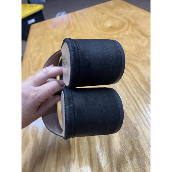 Cordani Nero Slide Sandals Women's 9.5 Black Suede Single Strap Block Heel S64 - Picture 4 of 6